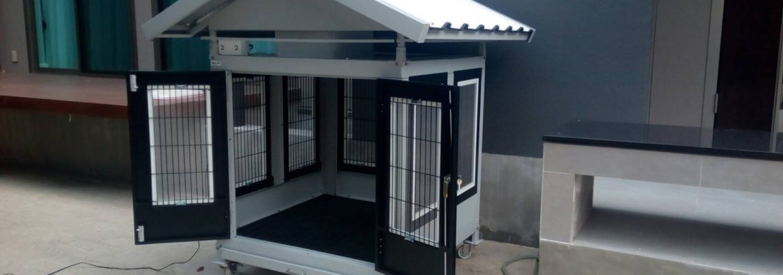 รีวิวบ้านสุนัข M สีดำ 2 หลัง