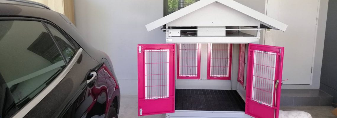 รีวิวบ้านสุนัข M สีชมพู